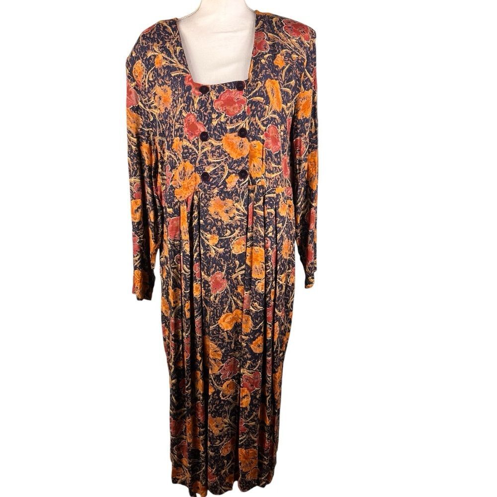 Vintage Kathryn Deene New York Floral Dress Size 20